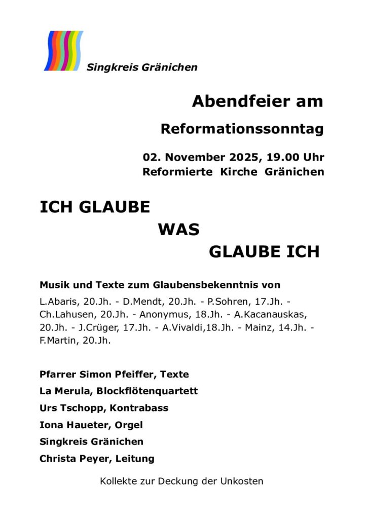 Abendfeier Reformationssonntag 2025