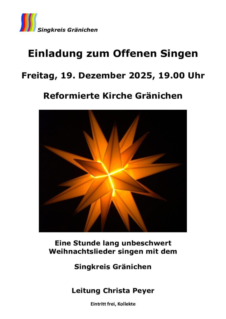 Flyer Offenes Singen 2025