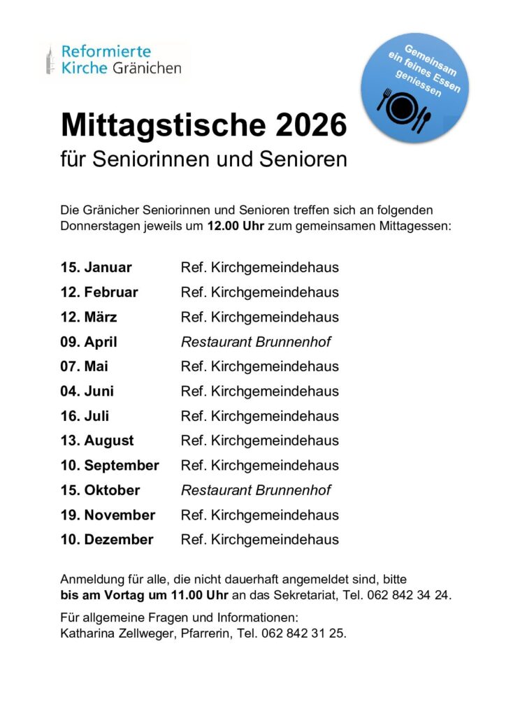 Flyer Mittagstische 2026