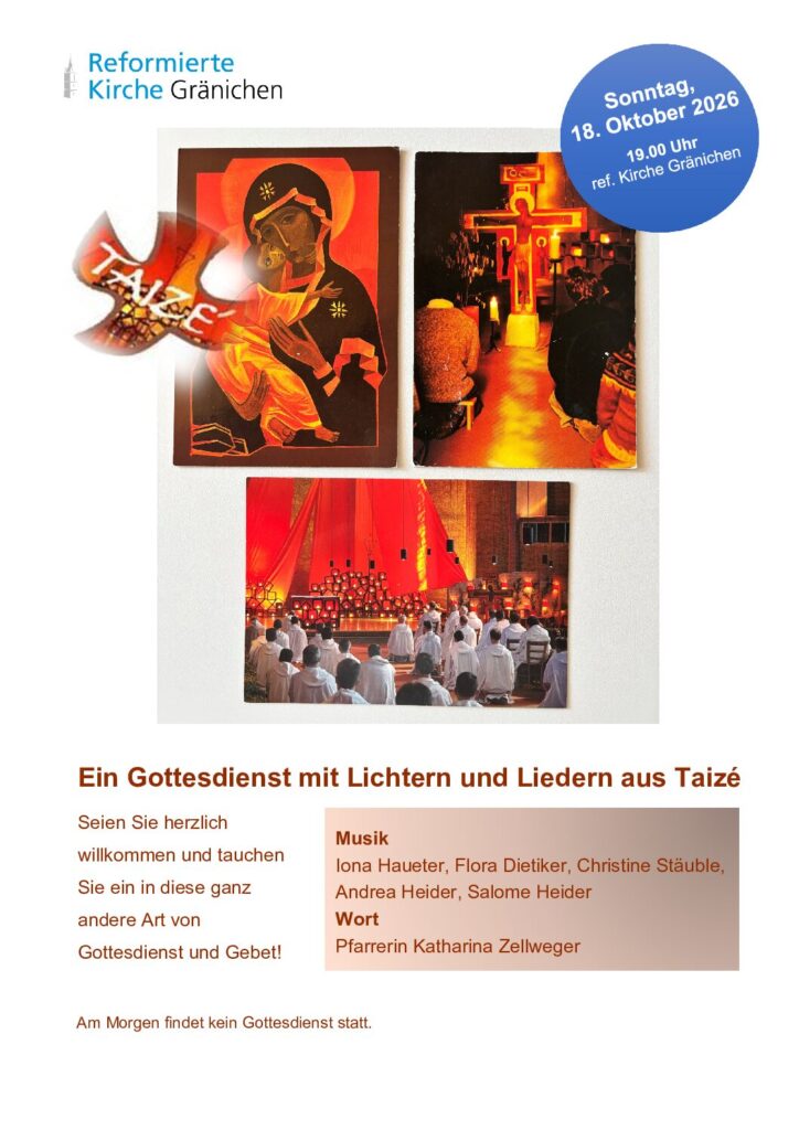 Flyer Taizé Gottesdienst 2026